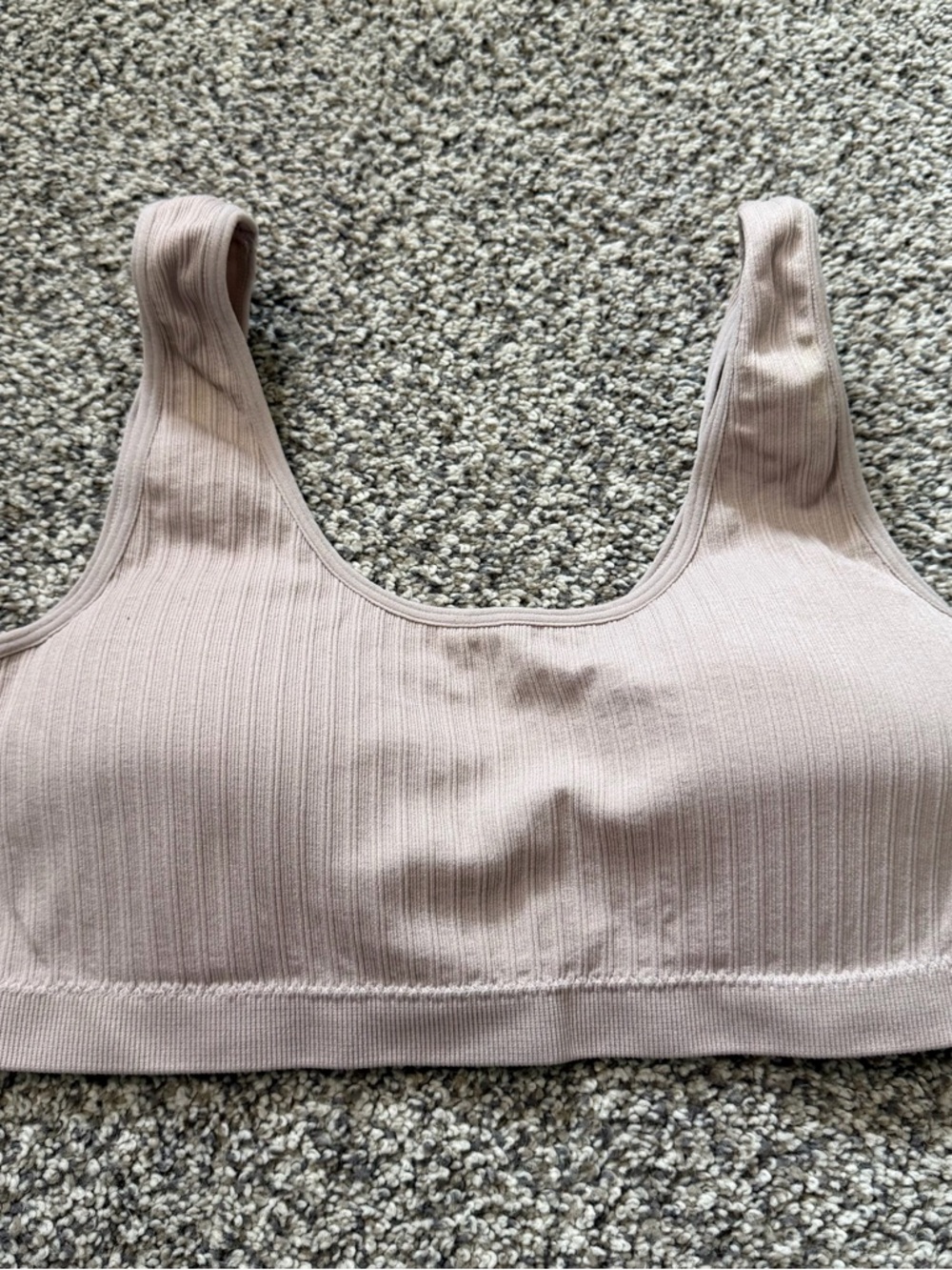 Women’s Lucky Brand Ribbed Scoop Neck Bralette in Dusty Rose size 1X